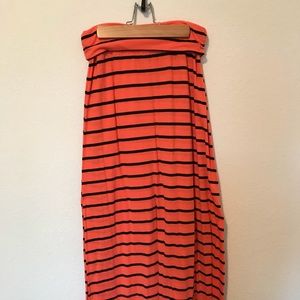 striped maxi skirt